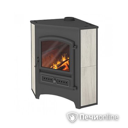 Печь-камин Этна (БКД) угловой беж. 9 кВт (150 кв.м) в Томске