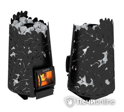 Дровяная печь-каменка GrillD Dubravo 180 short black в Томске