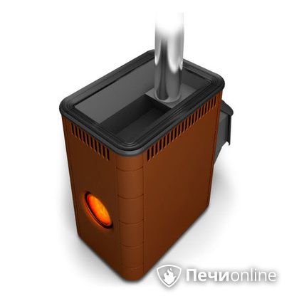 Дровяная банная печь TMF  Аврора Inox ДА Иллюминатор терракота  в Томске