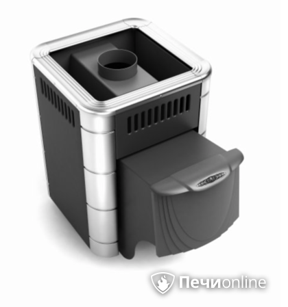 Дровяная банная печь TMF Оса Inox антрацит нержавеющие вставки в Томске