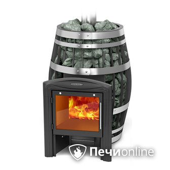 Дровяная банная печь TMF Саяны XXL 2015 Carbon Витра с закрытой каменкой в Томске