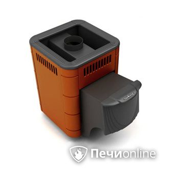 Дровяная банная печь TMF Оса Carbon терракота дверь антрацит в Томске