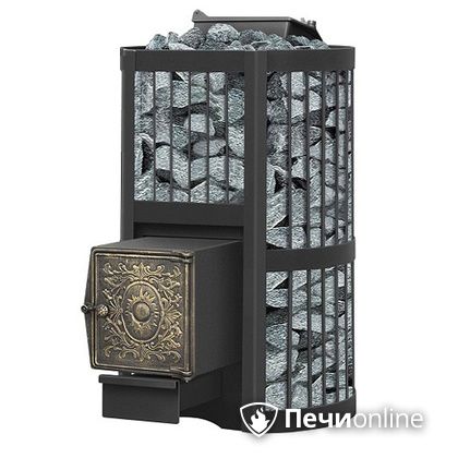 Дровяная банная печь Везувий Ураган Стандарт 22 (ДТ-4) с закрытой каменкой чугун в Томске